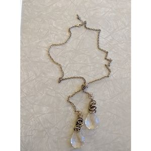 Long double pendant necklace